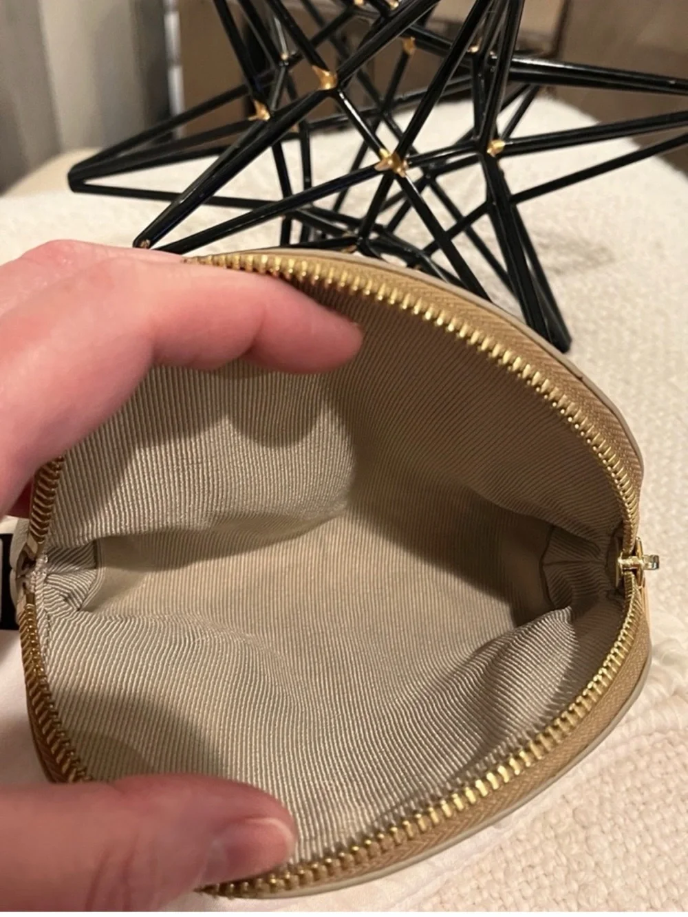 Furla Metallic Gold Dome Cosmetic Pouch - Picture 5 of 5